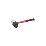 Киянка резиновая Kranz KR-12-8154 680 г, черно-белая резина, фибергласовая рукоятка