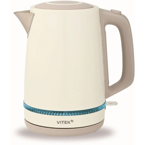 Чайник электрический Vitek VT-WK1066 1.7л. 2200Вт бежевый/коричневый корпус: металл/пластик
