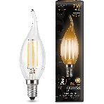 Лампа светодиодная Gauss Filament 7Вт цок.: E14 свеча 220B св. свеч. белый теп. CF35 (упак.: 10 шт) (104801107)