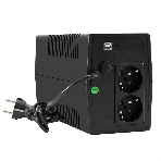 Источник бесперебойного питания ExeGate Power NB-500.LED.AVR.2SH.USB (500VA/300W, LED, AVR, 2*Schuko, USB, батарея 12V 4.5Ah, Black)