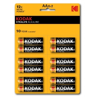 Батарейки Kodak LR6-12BL perforated (6x2BL) XTRALIFE Alkaline KAA-2x6 perf (144/576/18432) (цена за 1 шт)