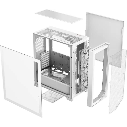 Компьютерный корпус PCCooler C3D510 WH ARGb, Tempered Glass Full Tower, White, TG, 0.7 SPCC, 3x120мм ARGb E-ATX, ATX, mATX, mITX 170/390/410мм 2x2.5