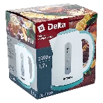 Чайник электрический DELTA DL-1106 белый с мятным