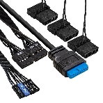 Компьютерный корпус Miditower ExeGate EVO-5001A-EVO800 (ATX, БП EVO800RGb с вент. 12 см, 2хUSB+1хUSB 3.0+HD Audio, черный, 3 вент.12см с RGb подсветкой, боковая панель - закаленное стекло)