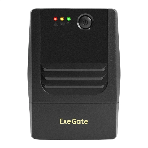 Источник бесперебойного питания ExeGate Power NB-500.LED.AVR.2SH.USB (500VA/300W, LED, AVR, 2*Schuko, USB, батарея 12V 4.5Ah, Black)