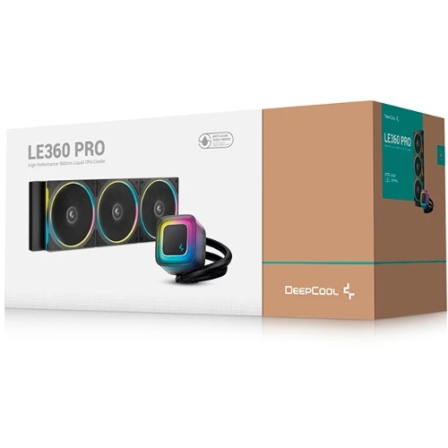 Система жидкостного охлаждения Deepcool LE360 PRO ARGb Soc-AM5/AM4/1200/1700/1851 черный 4-pin 19-33dB Al 300W 1817gr Ret (R-LE360PRO-BKAMMC-G-1)