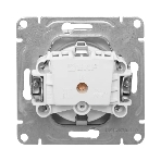 Механизм розетки EKF UP1-SOA-110 16А, с заземлением, без шторок, алюминий Эпика