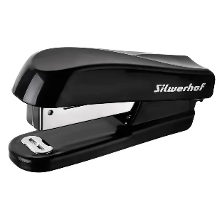 Степлер Silwerhof 401077-01 24/6 (20 листов) черный, 50 скоб, пластик закрытый, коробка