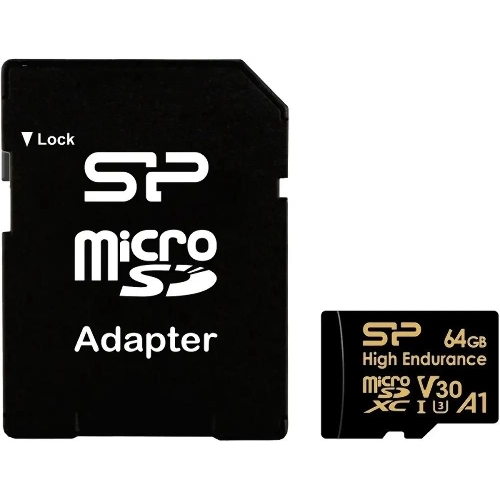 Флеш карта microSD 64Gb Silicon Power microSDHC Class 10 UHS-I A1 V30 U3 (SD адаптер) 100MB/s