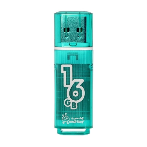 Флешка USB Smartbuy Glossy series Green (SB16GBGS-G), 16Gb, USB 2.0, R/W 25/15, зеленый