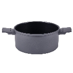 Кастрюля Maunfeld ASTRID MF24ASTR1CR из кованого алюминия со стеклянной крышкой, 24 см, 4.6 л