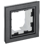Рамка 1-местная IEK BRITE РУ-1-БрЧ-44 IP44 черный