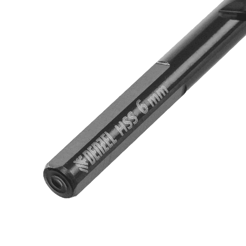Сверло по металлу Denzel 6 мм, HSS-Tin, Golden Tip, 10 шт.