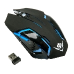 Мышь беспроводная Nakatomi MROG-20UR черный, 2400 dpi, радиоканал, USB, кнопки - 6