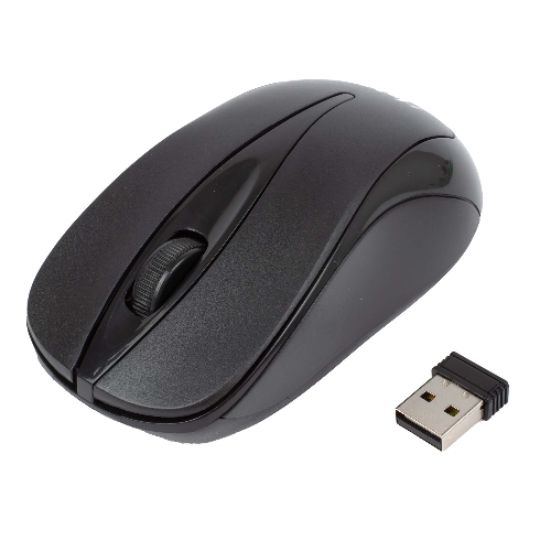 Мышь беспроводная HIPER HOMW-061 черный, 1000 dpi, радиоканал, USB, кнопки - 3