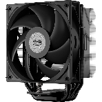 Кулер для процессора PCCooler RT500 BK (240W, 4-pin PWM, LED temp., 152мм, Al/Cu, 5x6мм, 1x120мм, 73.32CFM, 34.9dBA, 2200RPM, S: 1851/1700/1200/115X, AM5/AM4, черный)