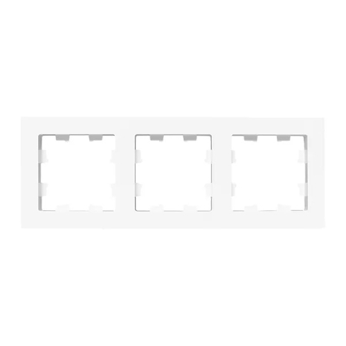 Рамка Эпика 3-местная, белая, пластик