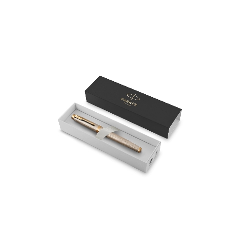Ручка перьевая Parker IM Premium F323 (CW1931684) Grey GT, F, сталь нержавеющая, подарочная коробка