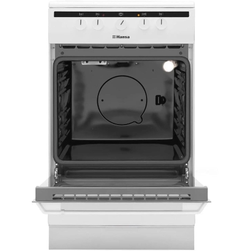Плита электрическая Hansa FCCW54002 белый, конфорок 4 шт, духовка 68 л, 50 см x 85 см x 60 см