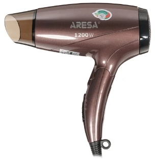 Фен ARESA AR-3214 коричневый/черный, 1250 Вт, компактный