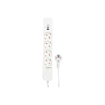 Сетевой фильтр Гарнизон 2.0 Мультипорт EPS-4-U3-W-4, 4 р, 10А, 3xUSB, 4 м, ур.защиты 2+, белый, пакет