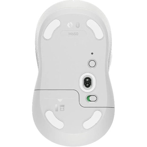 Мышь беспроводная Logitech Signature M650 белый, 4000 dpi, радиоканал, Bluetooth, USB, кнопки - 5