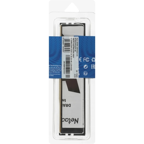 Оперативная память NETAC Basic, DDR4, 8GB (1x8GB), 3200MHz, CL22, DIMM