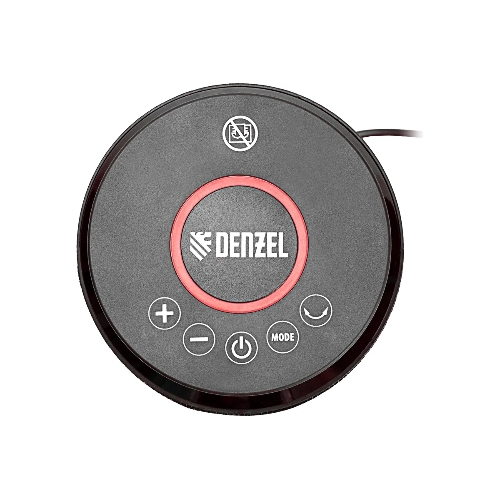 Тепловентилятор керамический Denzel DTFC-2000, 1000/2000 Вт, 20 м2, пульт, 3 режима, термостат