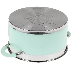 Кастрюля LARA LR02-544 MINT 24x13 см, 5,7 л, носик, индукционное дно, крышка с бортом, нержавеющая сталь