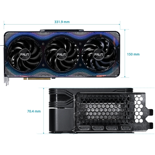 Видеокарта Palit PCI-E RTX 5090 GAMEROCK OC NVIDIA GeForce RTX 5090 32Gb 512bit GDDR7 2295/30000 HDMIx1 DPx3 HDCP Ret