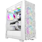 Компьютерный корпус PCCooler C3D510 WH ARGb, Tempered Glass Full Tower, White, TG, 0.7 SPCC, 3x120мм ARGb E-ATX, ATX, mATX, mITX 170/390/410мм 2x2.5