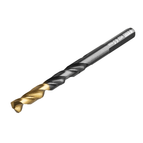 Сверло по металлу Denzel 6,5 мм, HSS-Tin, Golden Tip, 10 шт.