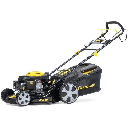 Газонокосилка Champion LM4627 (2,6кВт привод травосб.60л. шир.460мм 25-75мм 31,6кг 3в1)(Газонокосилка самоходная, Объем двигателя 139 см3, вес без травосборника 31,6 кг, Объем топливного бака 1,0 л, Мощность 2,6/3,5 кВт/л.с., объем травосборника 60 л, ширина среза 460 мм, высота среза 25-70 мм.)