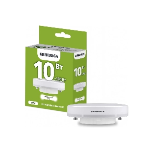 Лампа светодиодная GENERICA LL-T80-10-230-40-GX53-G T80 10Вт таблетка 4000К GX53 230В
