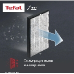 Пылесос вертикальный Tefal X-Force Flex TY9LC1WO серый/синий, питание от аккумулятора, 150 Вт, уборка сухая, пылесборник 0.65 л