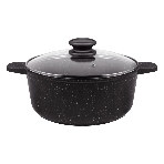 Кастрюля Maunfeld GALAXITE MF24GLX01CR 24 см, 4 л из литого алюминия со стеклянной крышкой