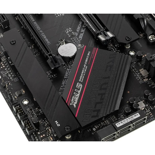 Материнская плата ASUS ROG STRIX B550-F GAMING, AM4, AMD B550, 4xDDR4, 6xSATA, 2xM.2, 1xPCIe 4.0 x16, 1xPCIe 3.0 x16, 3xPCIe x1, DisplayPort, HDMI, 1x2.5Gb LAN, USB Type-C, 5x3.5 мм, 7.1, ATX
