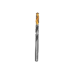 Сверло спиральное по металлу Denzel 8 x 117мм, Р6М5, Golden Tip, многогранная заточка
