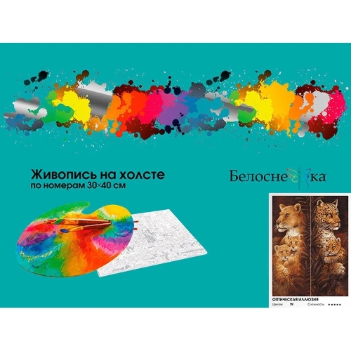 Картина по номерам БЕЛОСНЕЖКА 970-AS Оптическая иллюзия
