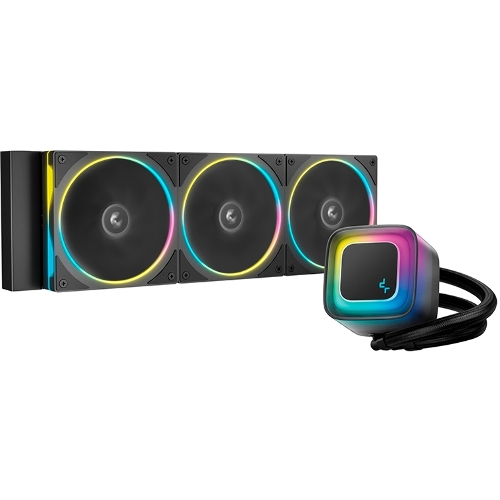 Система жидкостного охлаждения Deepcool LE360 PRO ARGb Soc-AM5/AM4/1200/1700/1851 черный 4-pin 19-33dB Al 300W 1817gr Ret (R-LE360PRO-BKAMMC-G-1)