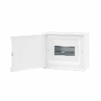 Щиток настенный FRAME DKC F08W1WW 8мод. с бел. дверцей с 2 шинами PEN на 6 и 8 отверст. белый