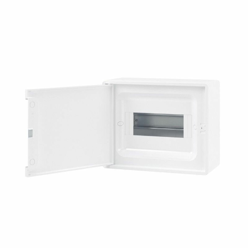 Щиток настенный FRAME DKC F08W1WW 8мод. с бел. дверцей с 2 шинами PEN на 6 и 8 отверст. белый