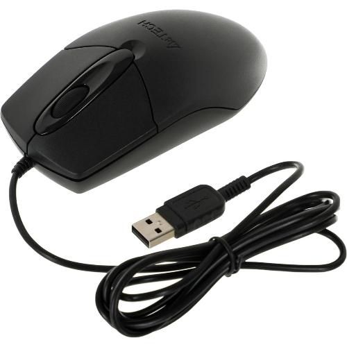 Мышь проводная A4Tech OP-720 черный, 1200 dpi, USB, кнопки - 3