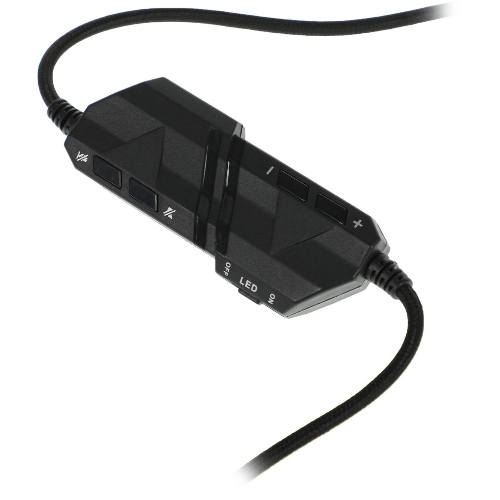 Гарнитура Acer AHW120 чёрный, проводная, USB, подсветка