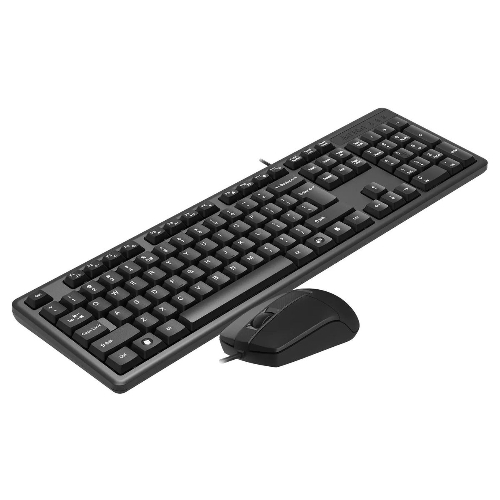 Комплект клавиатура+мышь A4Tech KK-3330S проводной, USB, 1200 DPI, чёрный