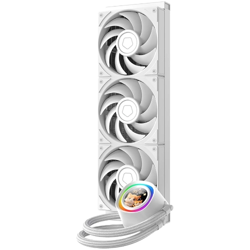 Система жидкостного охлаждения ID-Cooling FX360 LCD PE WHITE (Soc 1851/1700/1200/115X/AM5/AM4, 3x120мм fan, 2450rpm, 34.3 дБ, 350W, PWM 4-pin, Al+Cu) (FX360 LCD P