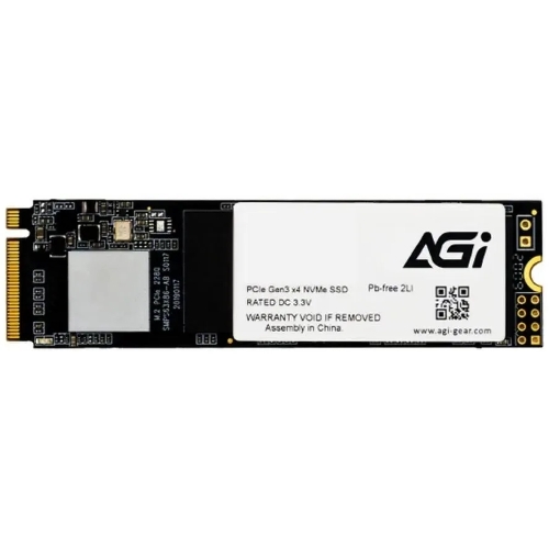 Накопитель SSD AGI AI298, 2Tb, M.2 2280, PCIe 3.0 x4, NVMe, R/W 2400/1800