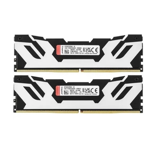 Оперативная память Kingston Fury Renegade, DDR5, 96Gb (2x48GB), 6000MHz, CL32, DIMM, с радиаторами, серебристый/черный
