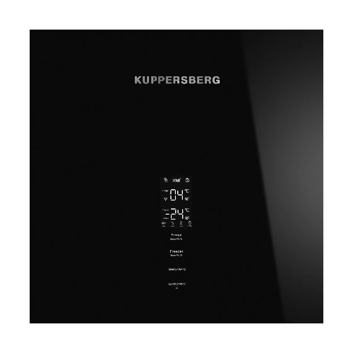 Холодильник Kuppersberg RFCN 2013 BG черное стекло двухкамерный 240/95л морозилка снизу, No Frost