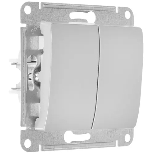 Механизм переключателя 2-кл. СП Glossa сх.6 10AX алюм. SchE GSL000365